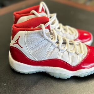 Air Jordan Kids Red and White Sneakers